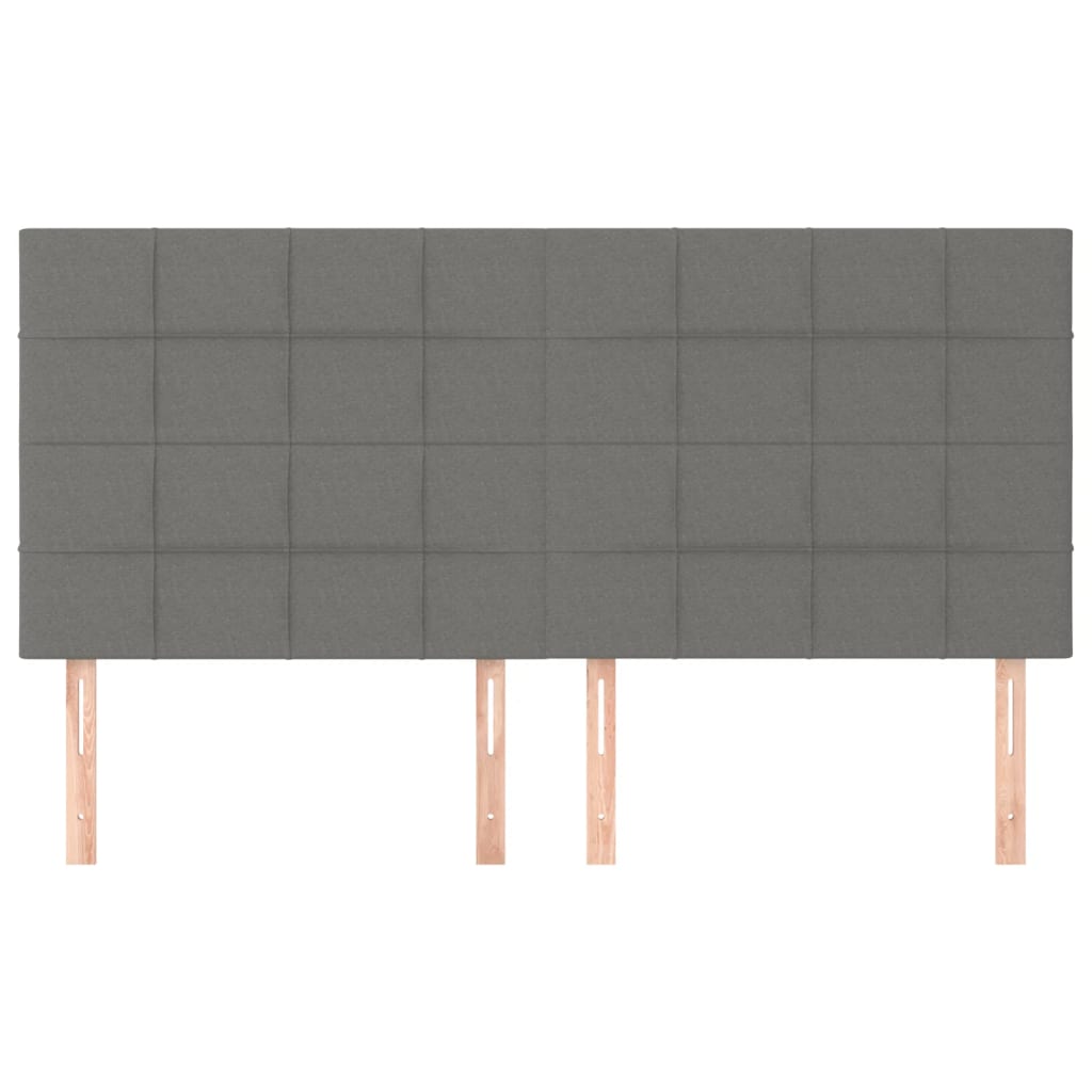 Kopfteil Dunkelgrau 180 x 5 x 118/128 cm Stoff