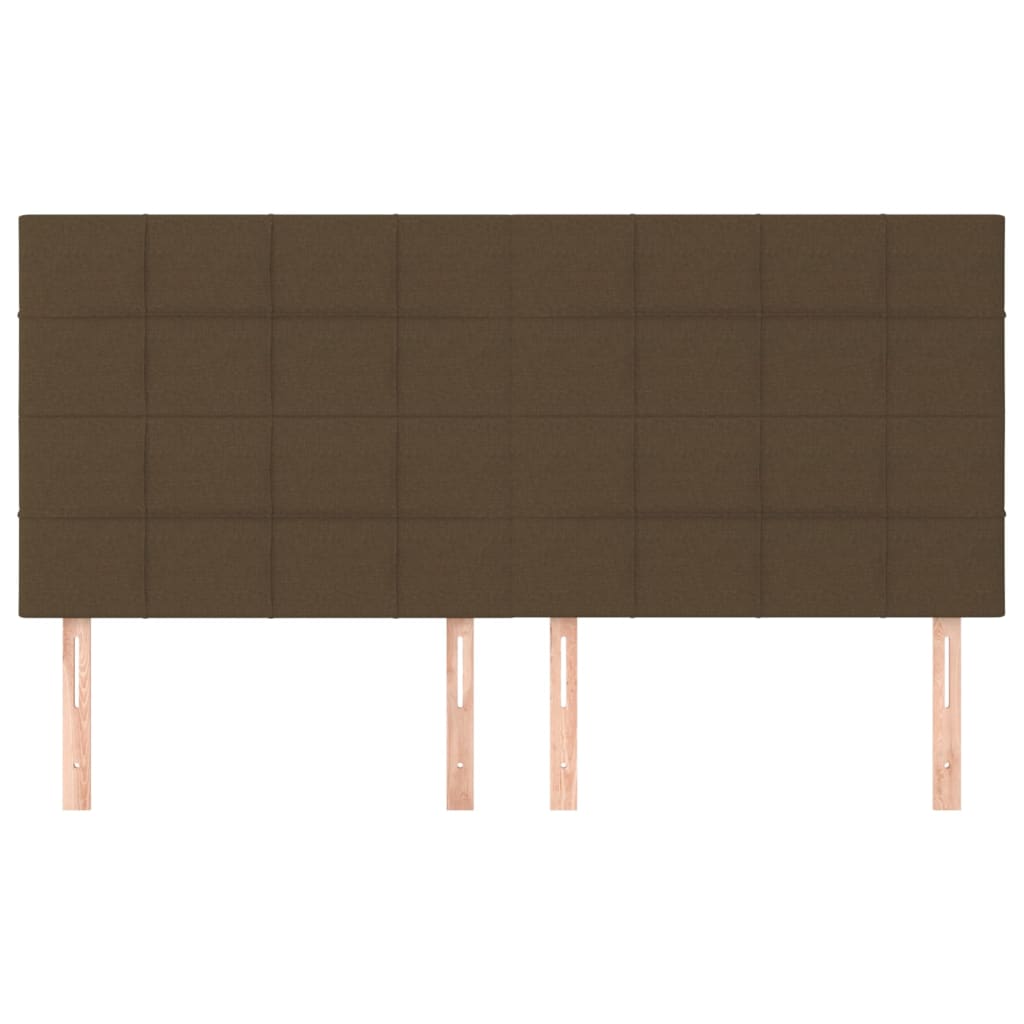 Kopfteil Dunkelbraun 180x5x118/128 cm Stoff