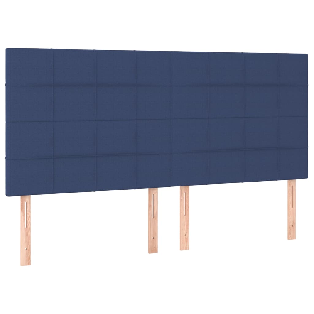 Kopfteil Blau 180x5x118/128 cm Stoff