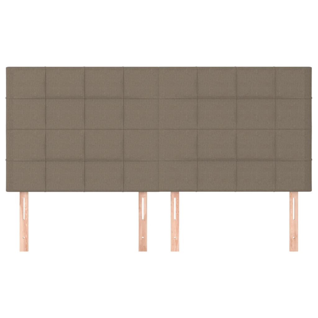 Kopfteil Taupe 200 x 5 x 118/128 cm Stoff