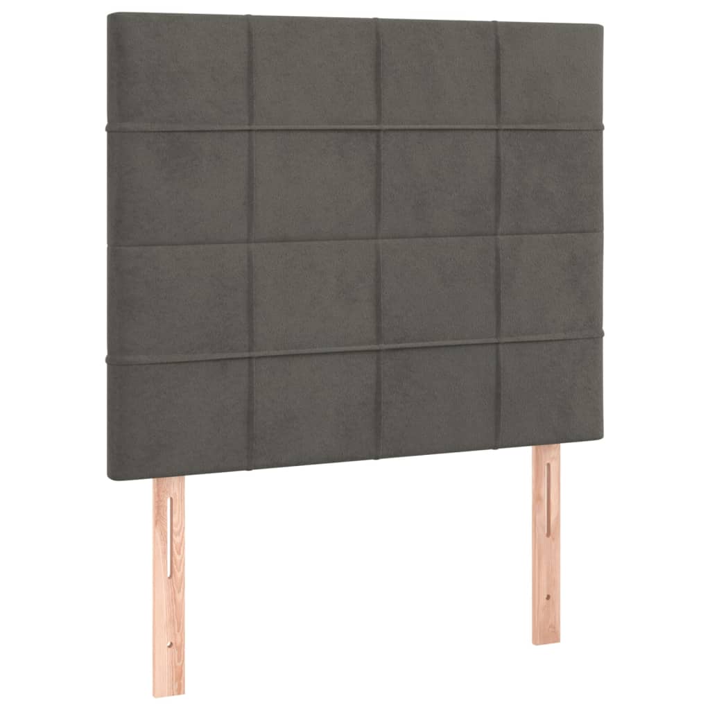 Kopfteil Dunkelgrau 80 x 5 x 118/128 cm Samt