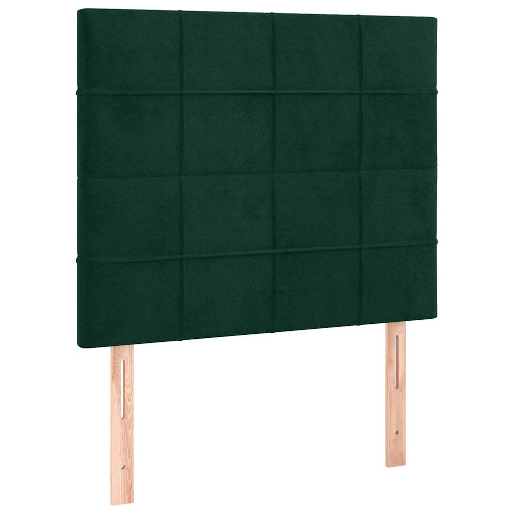 Kopfteil Dunkelgrün 80x5x118/128 cm Samt