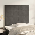Kopfteil Dunkelgrau 90 x 5 x 118/128 cm Samt