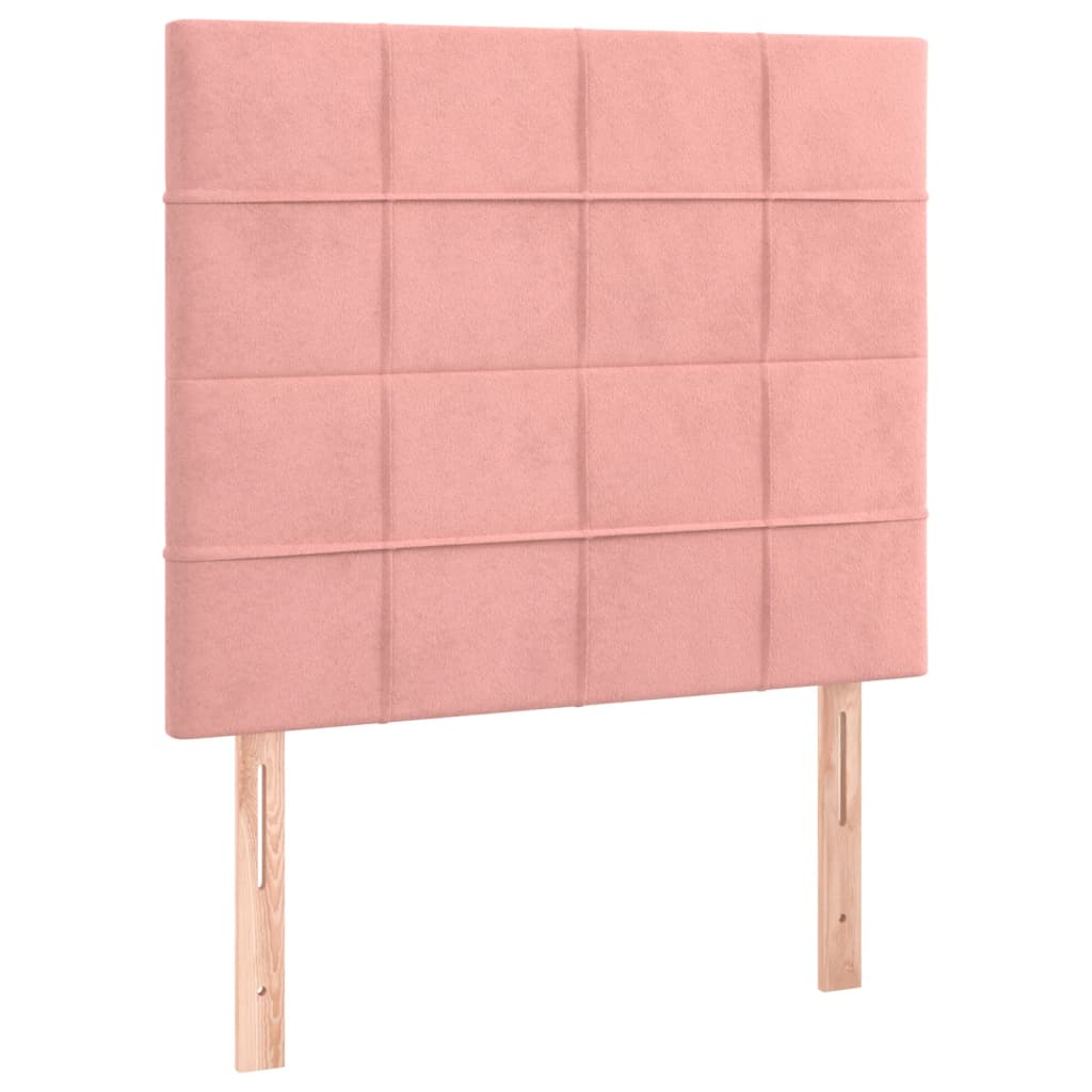 Kopfteil Rosa 90x5x118/128 cm Samt