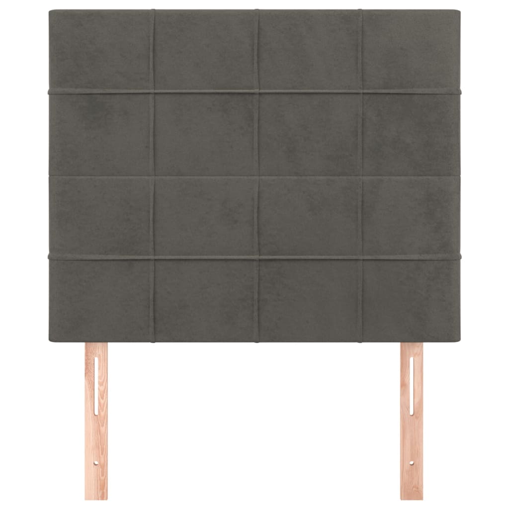 Kopfteil Dunkelgrau 100 x 5 x 118/128 cm Samt