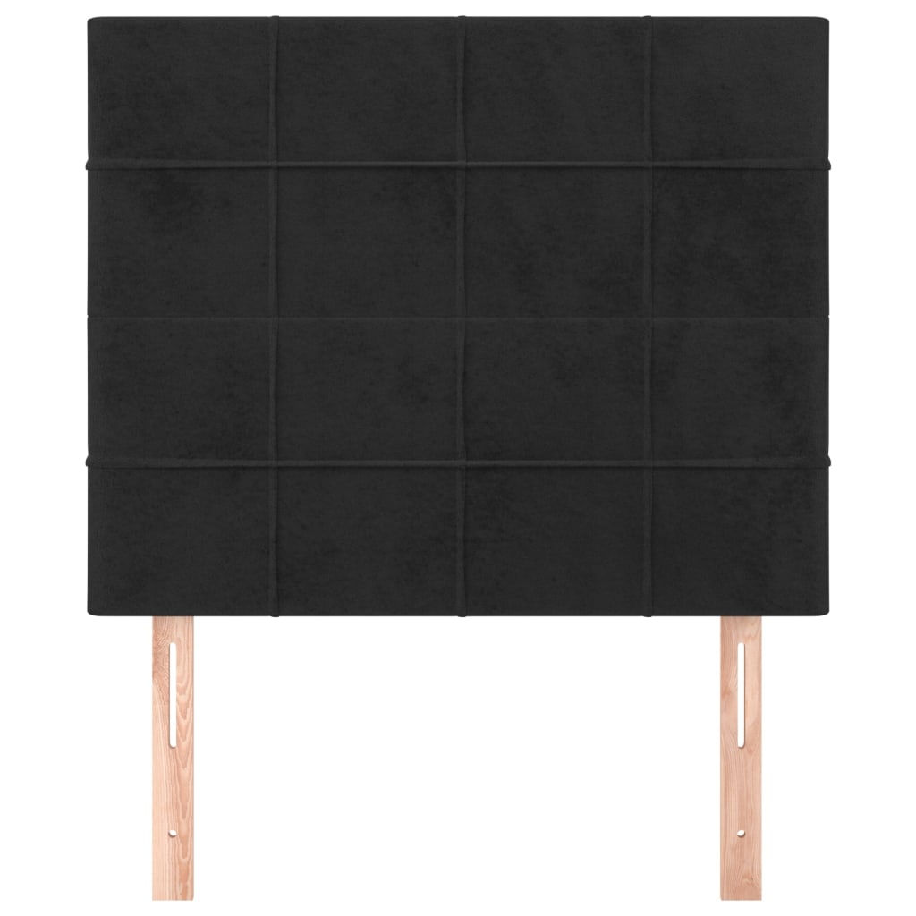Kopfteil Schwarz 100x5x118/128 cm Samt