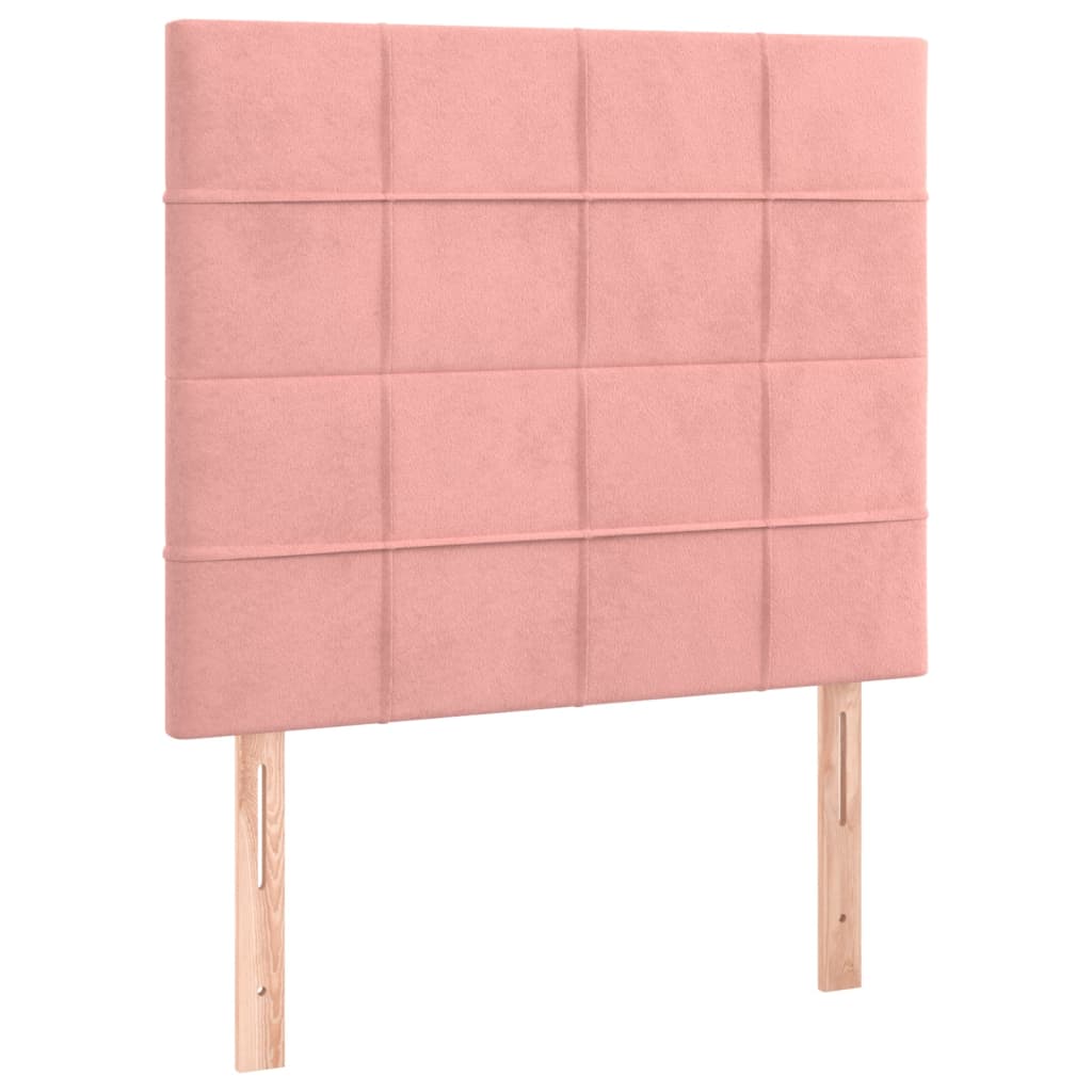 Kopfteil Rosa 100 x 5 x 118/128 cm Samt