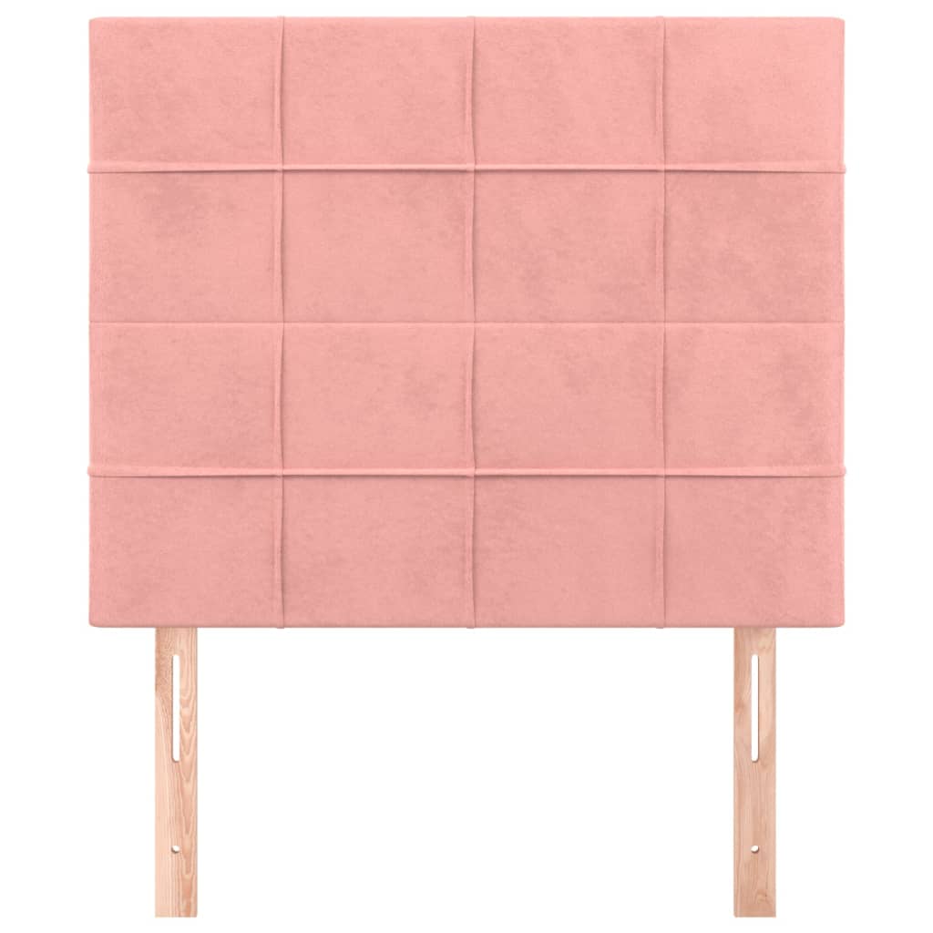 Kopfteil Rosa 100 x 5 x 118/128 cm Samt