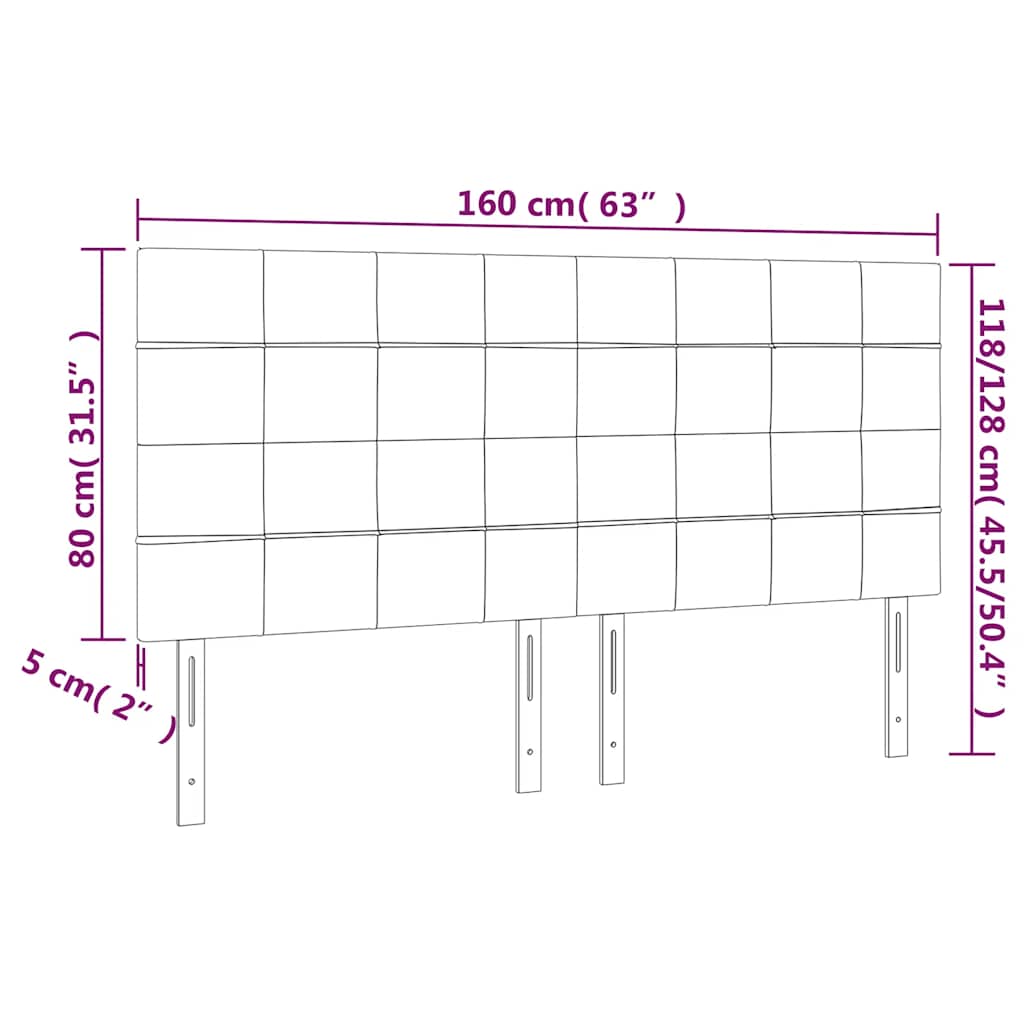 Kopfteil Dunkelgrün 160x5x118/128 cm Samt