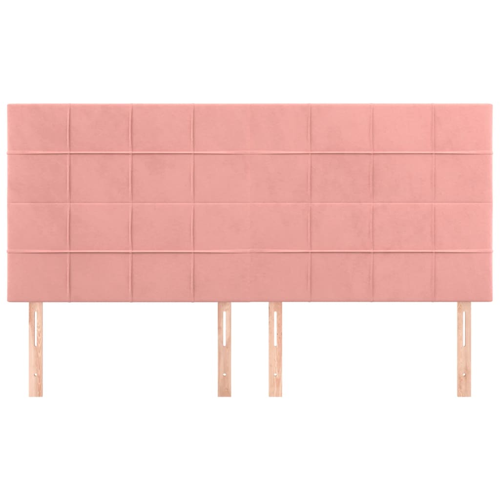 Kopfteil Rosa 160 x 5 x 118/128 cm Samt
