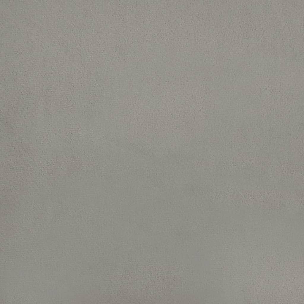 Kopfteil Hellgrau 180x5x118/128 cm Samt