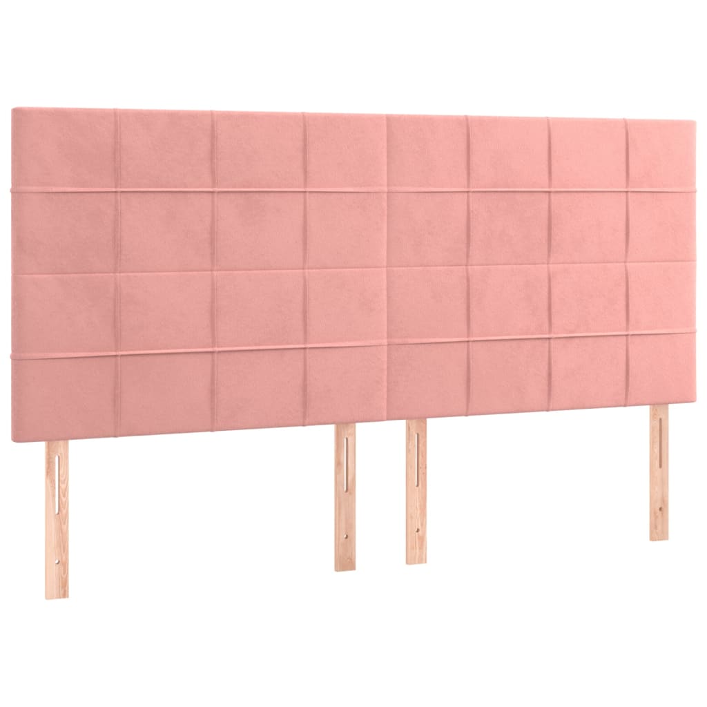Kopfteil Rosa 180 x 5 x 118/128 cm Samt