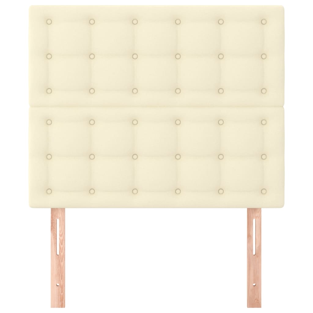 Kopfteil Creme 90x5x118/128 cm Kunstleder