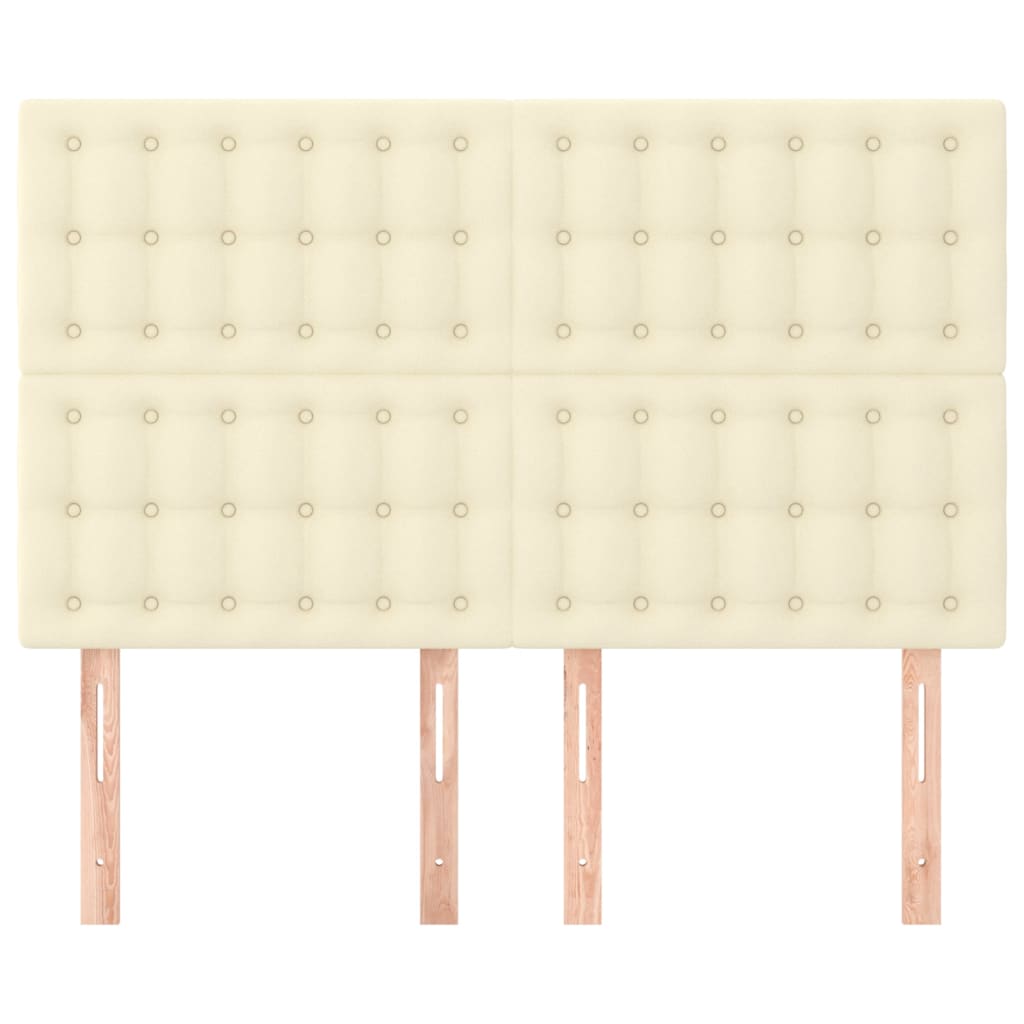 Kopfteil Creme 144x5x118/128 cm Kunstleder