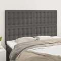 Kopfteil Grau 144x5x118/128 cm Kunstleder