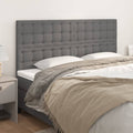 Kopfteil Grau 180x5x118/128 cm Kunstleder