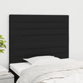 Kopfteil Schwarz 80x5x118/128 cm Stoff