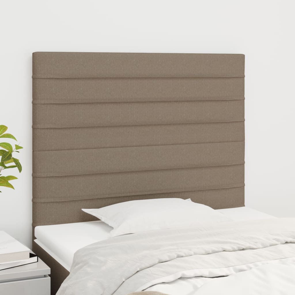 Kopfteil Taupe 80x5x118/128 cm Stoff