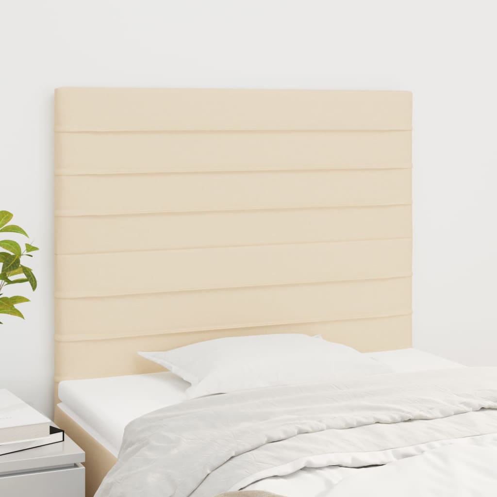Kopfteil Creme 80x5x118/128 cm Stoff