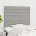 Kopfteil Hellgrau 90x5x118/128 cm Stoff