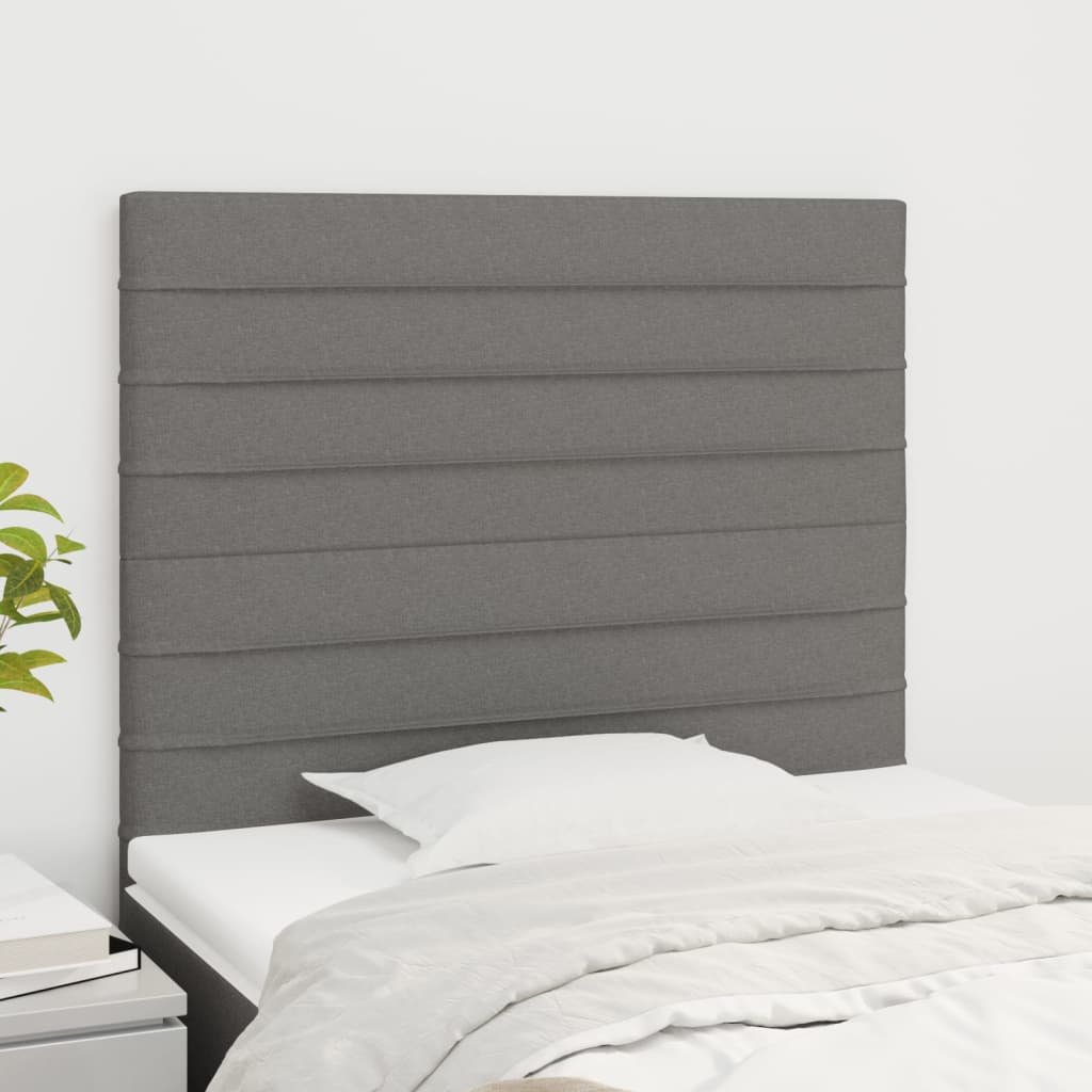Kopfteil Dunkelgrau 90 x 5 x 118/128 cm Stoff