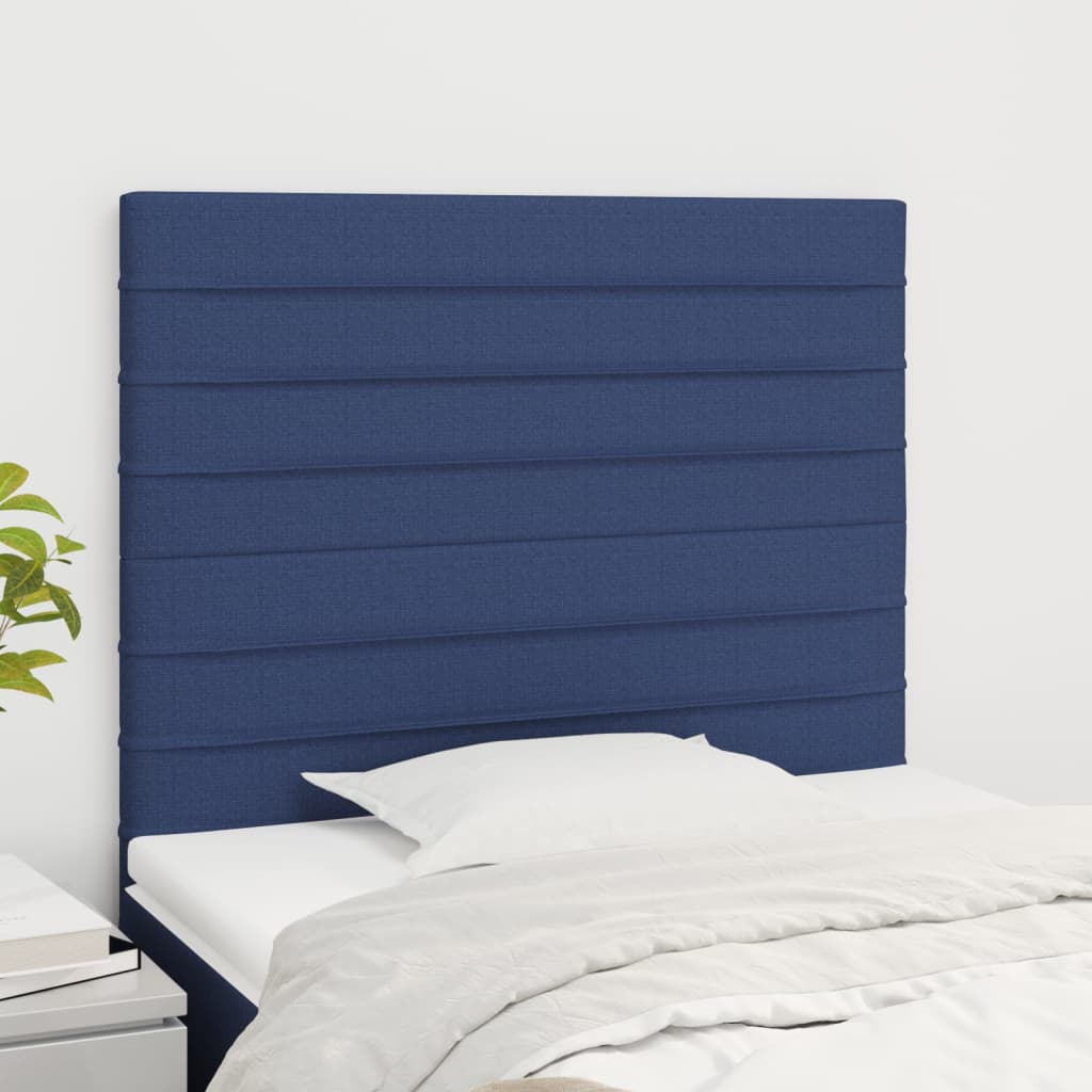 Kopfteil Blau 90x5x118/128 cm Stoff