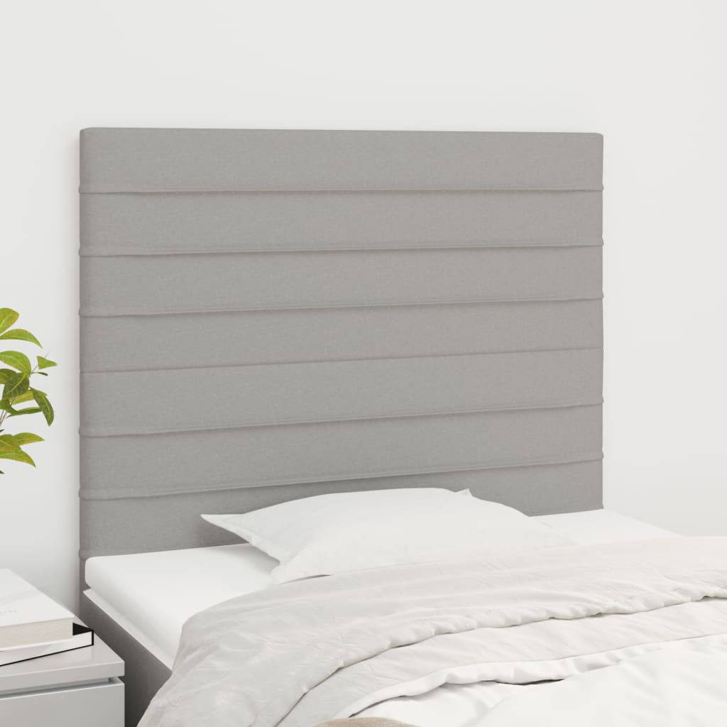 Kopfteil Hellgrau 100 x 5 x 118/128 cm Stoff
