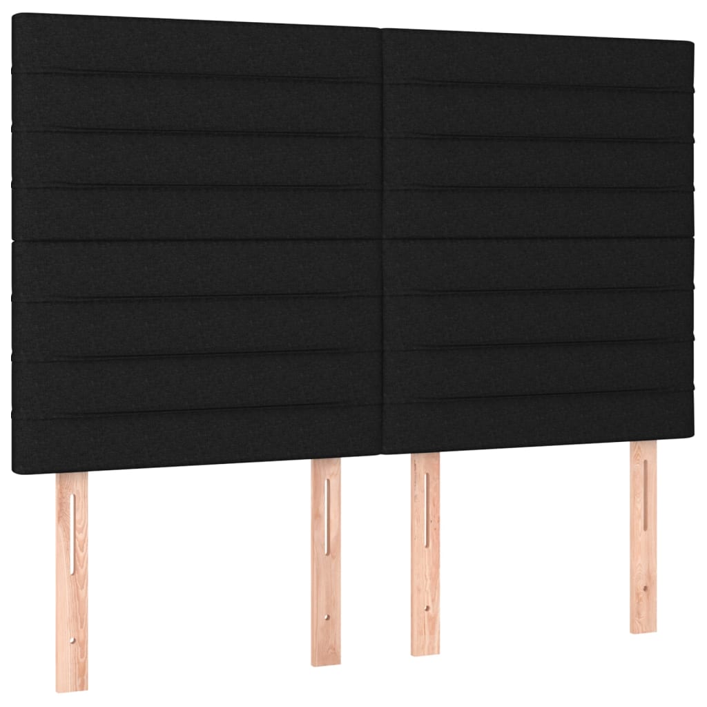 Kopfteil Schwarz 144x5x118/128 cm Stoff