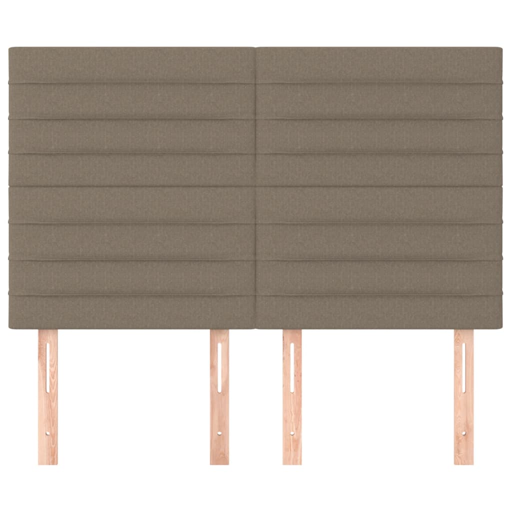 Kopfteil Taupe 144x5x118/128 cm Stoff