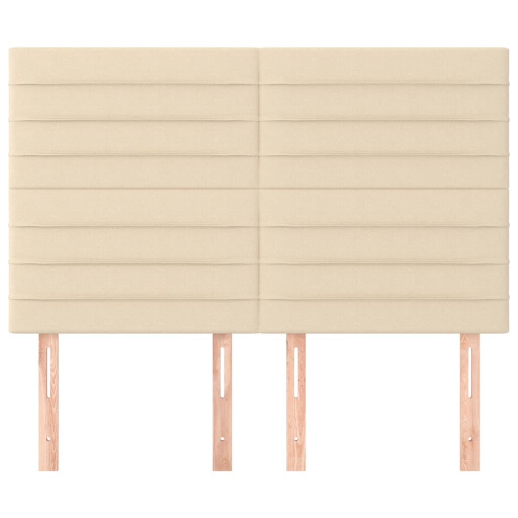Kopfteil Creme 144x5x118/128 cm Stoff