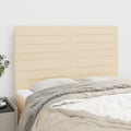 Kopfteil Creme 144x5x118/128 cm Stoff