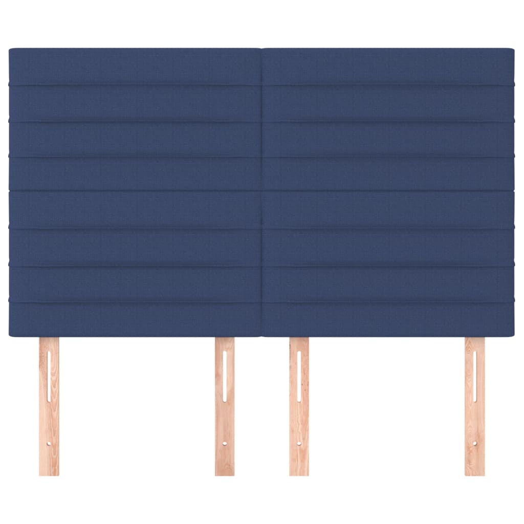 Kopfteil Blau 144x5x118/128 cm Stoff