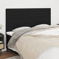 Kopfteil Schwarz 160 x 5 x 118/128 cm Stoff
