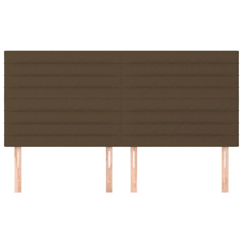 Kopfteil Dunkelbraun 160 x 5 x 118/128 cm Stoff