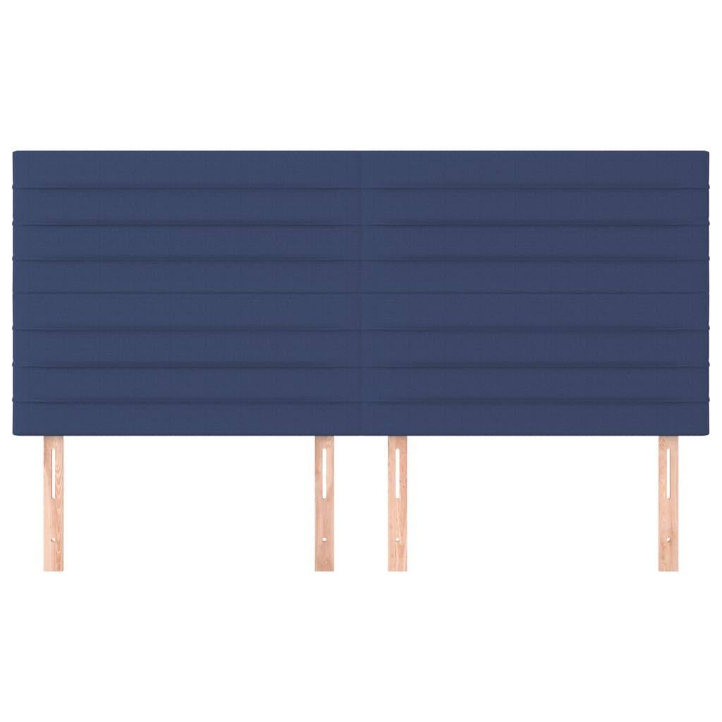 Kopfteil Blau 160x5x118/128 cm Stoff