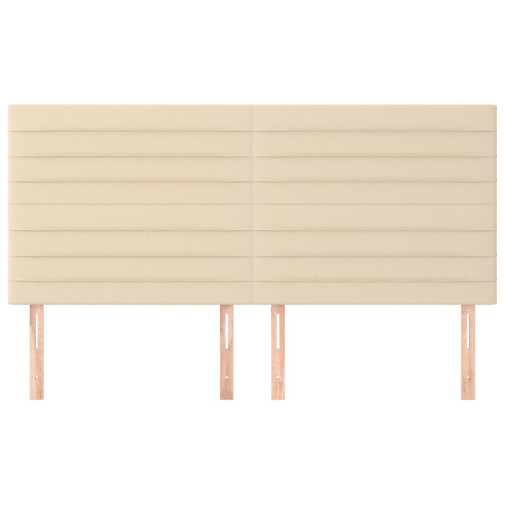 Kopfteil Creme 180x5x118/128 cm Stoff