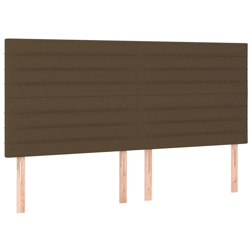 Kopfteil Dunkelbraun 200 x 5 x 118/128 cm Stoff