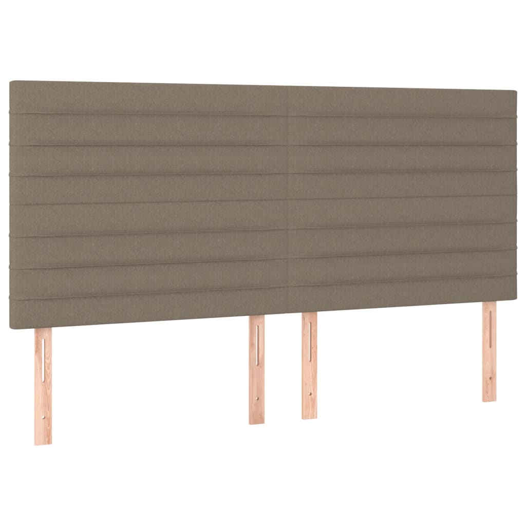 Kopfteil Taupe 200 x 5 x 118/128 cm Stoff