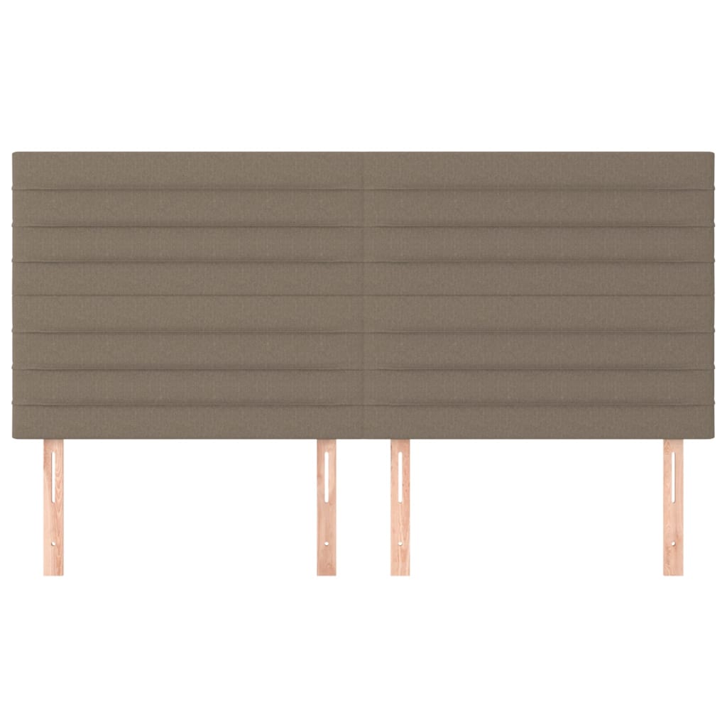 Kopfteil Taupe 200 x 5 x 118/128 cm Stoff