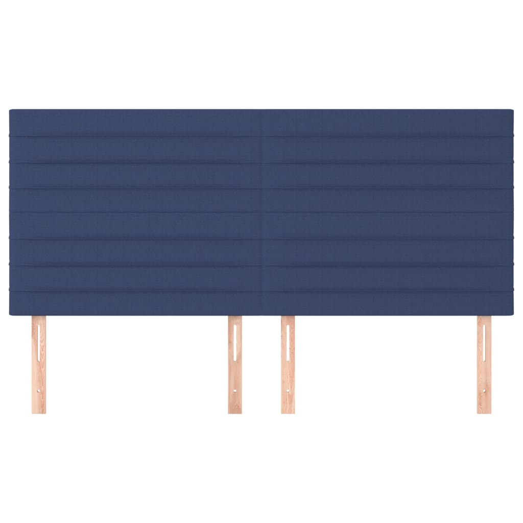 Kopfteil Blau 200 x 5 x 118/128 cm Stoff