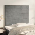 Kopfteil Hellgrau 80x5x118/128 cm Samt