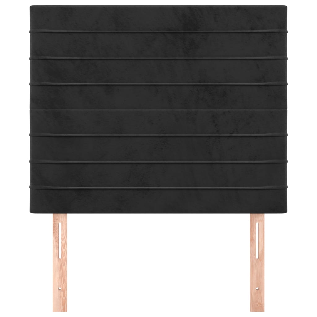 Kopfteil Schwarz 80x5x118/128 cm Samt