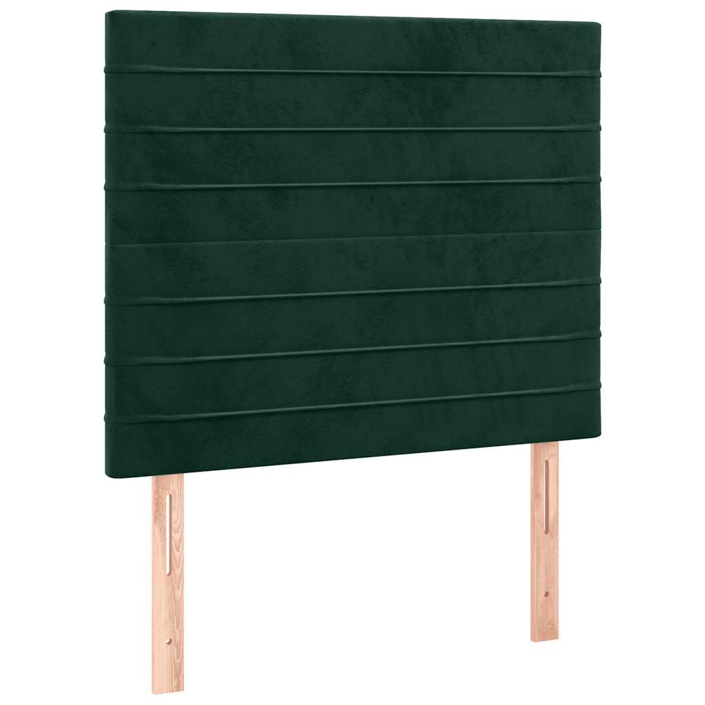Kopfteil Dunkelgrün 90x5x118/128 cm Samt