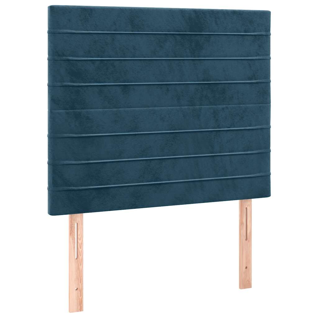 Kopfteil Dunkelblau 90x5x118/128 cm Samt