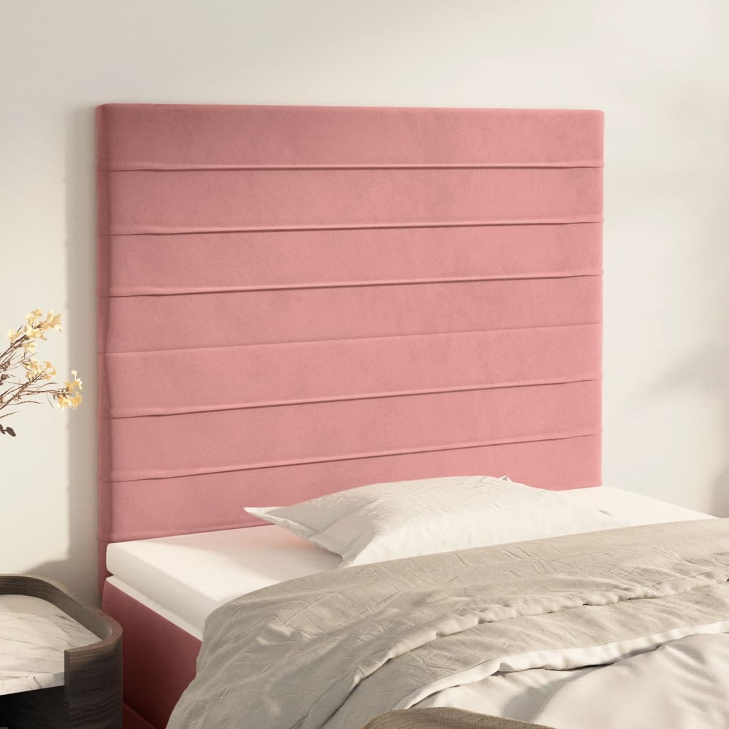 Kopfteil Rosa 90x5x118/128 cm Samt