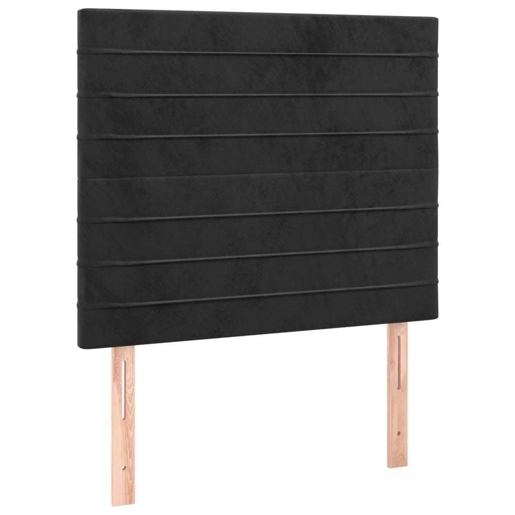 Kopfteil Schwarz 100x5x118/128 cm Samt