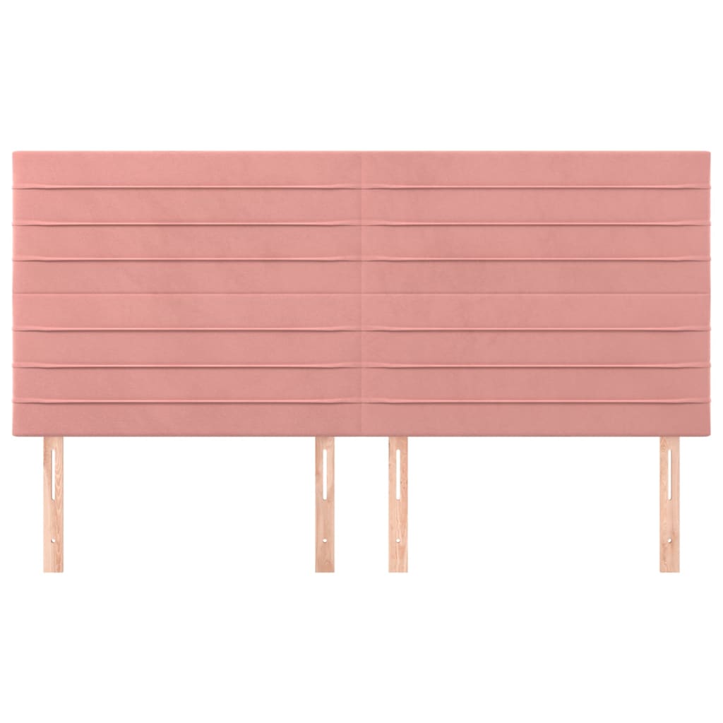Kopfteil Rosa 180 x 5 x 118/128 cm Samt