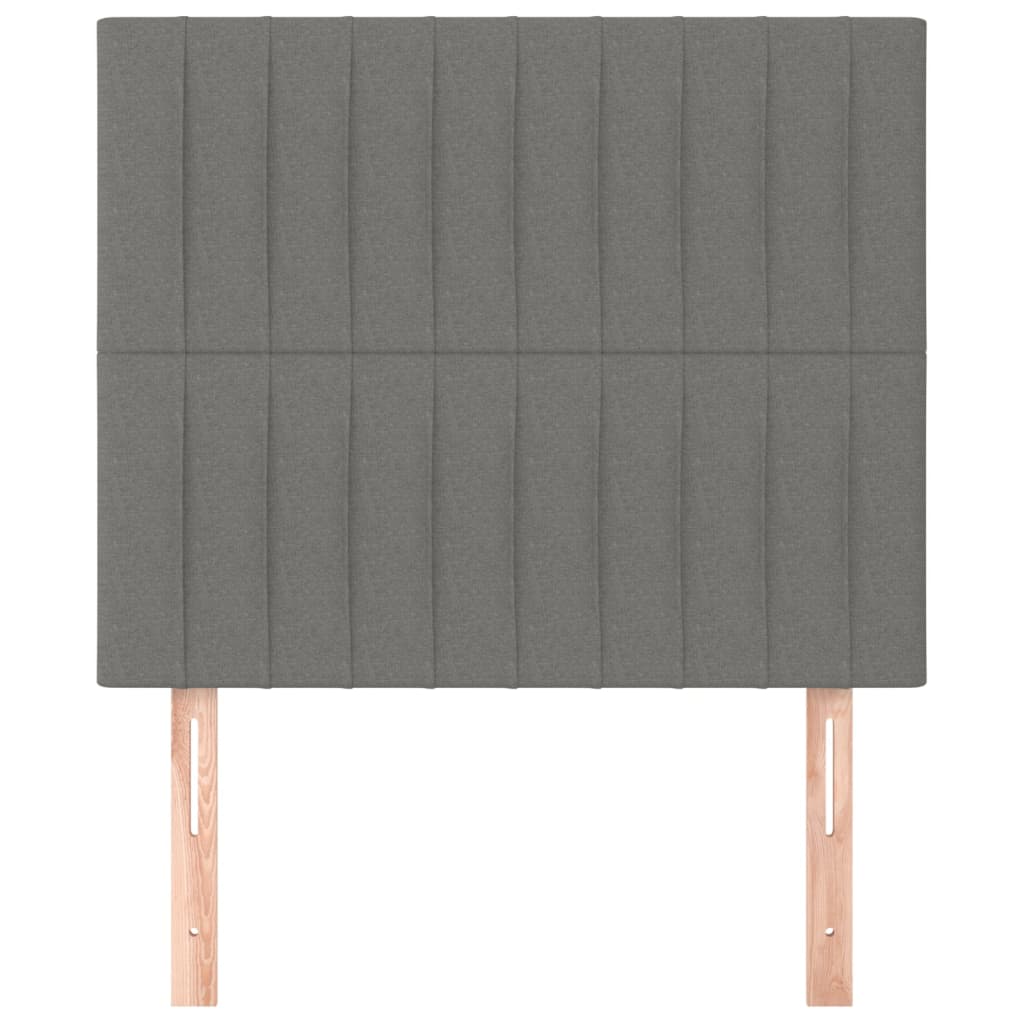 Kopfteil Dunkelgrau 80 x 5 x 118/128 cm Stoff