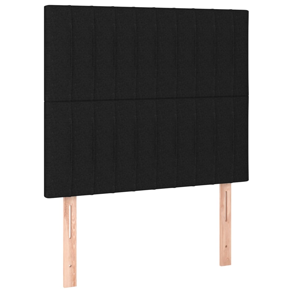 Kopfteil Schwarz 80x5x118/128 cm Stoff