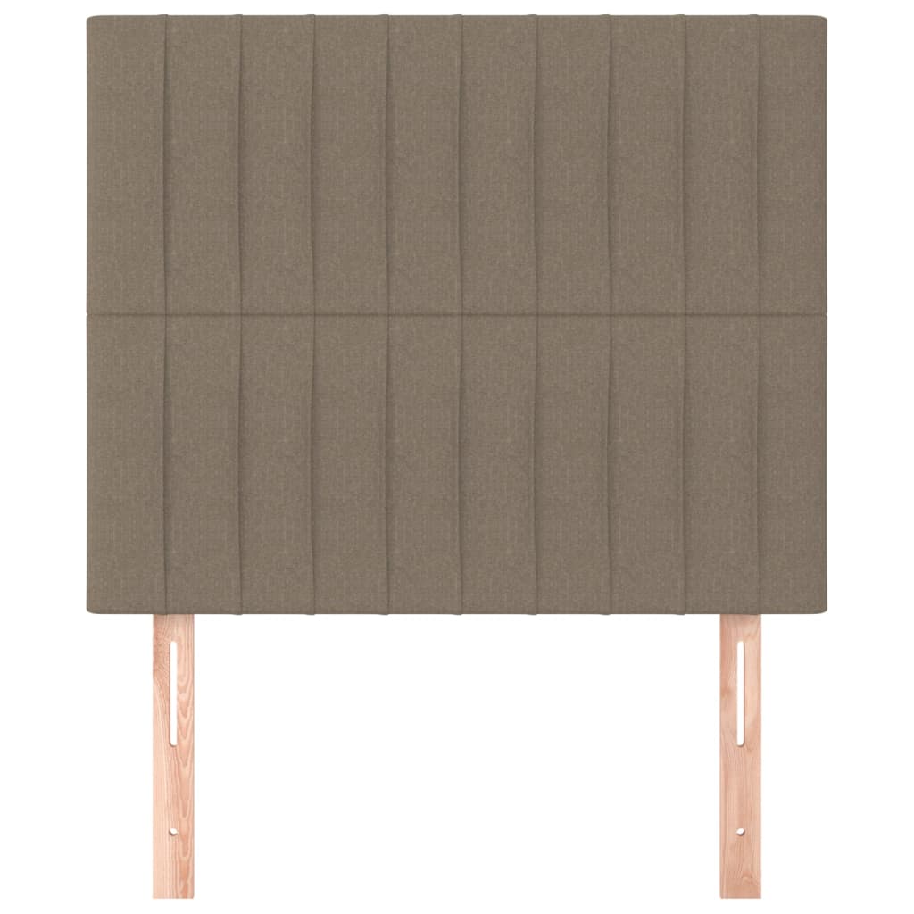 Kopfteil Taupe 80x5x118/128 cm Stoff